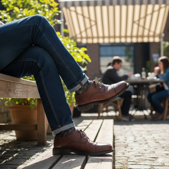 Johnston & Murphy Other - Johnston Murphy Derby Shoes 8.5M Brown Tabor Cap Toe